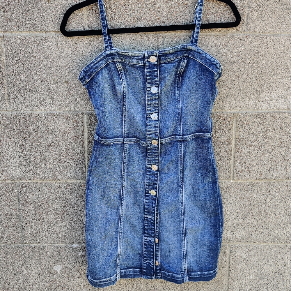 Guess Light Blue Denim Short Dress
